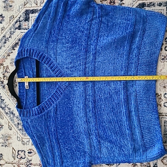 SO BRAND WOMENS JUNIOR CHENILLE BLUE V-NECK PULLOVER SWEATER SIZE XL - Picture 15 of 16